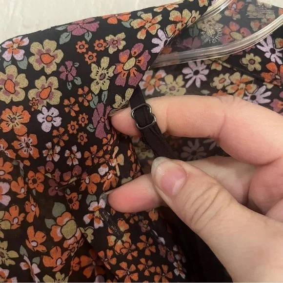 𝅺FREE People Bonnie Floral Mini Dress Size S - Picture 9 of 12